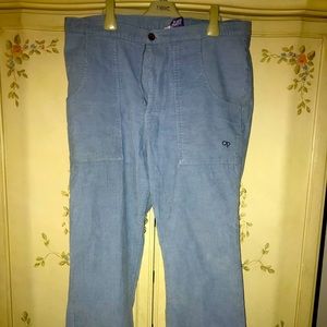 Ocean Pacific blue corduroy flared trousers